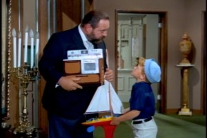 The box starts filling up pretty quickly. (That toy stove is cute.)