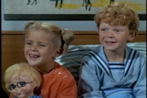 She tells the twins a bedtime story and includes Mrs. Beasley in the story as a friend, not a doll.