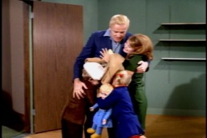 He announces that the family is staying put.