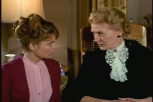 Kathryn Givney, who plays the murderer's mother in this episode, was Mrs. Allenby in the memorable first-season Family Affair episode "The Thursday Man."