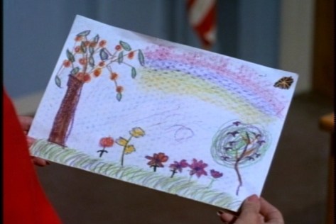 Just for fun, here is Buffy's picture. As she says, "I know trees don't look like that, but it would be nice if they did.