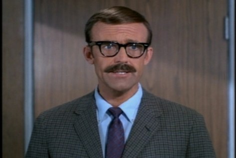 With these glasses and this mustache, he doesn't look much like his most famous character, Nels Oleson from Little House on the Prairie.