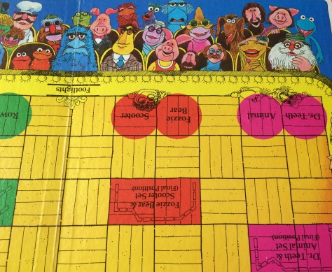 This close-up shows ending spots for several characters and sets.
