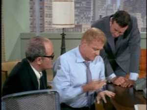 He delivers that line in his usual laconic style, but he shows some fire when he rips the handle off his drawer.