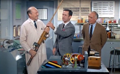 This week's secret weapon from the CONTROL crime lab is a set of "bazooka butts," grenades disguised as cigarettes. When Max is told that if he fails to release the cigarette in time, it will blow a hole in the back of his head the size of a basketball, he inevitably replies, "Well, that's one way to quit smoking."